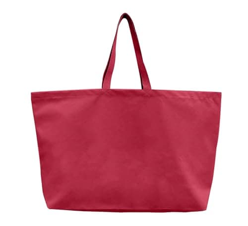 Large Canvas Tote Bag - Extra Big Shopping & Beach Reusable 28"x8"x16"