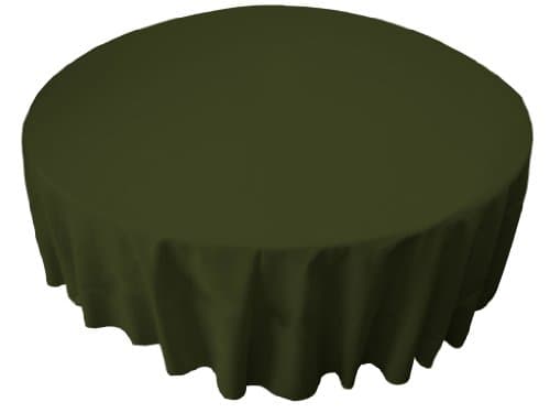 LA Linen Washable Emerald Green 108"Round Tablecloth