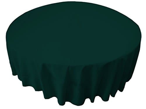 LA Linen Washable Emerald Green 108"Round Tablecloth