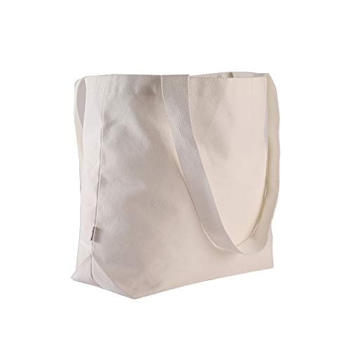100% Cotton 12oz Canvas Heavy Duty Tote Bag for Grocery and Beach