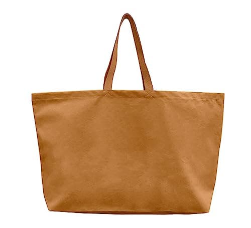 Large Canvas Tote Bag - Extra Big Shopping & Beach Reusable 28"x8"x16"