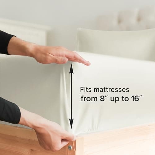 Hotel Luxury King Size Ivory Bed Sheet Set