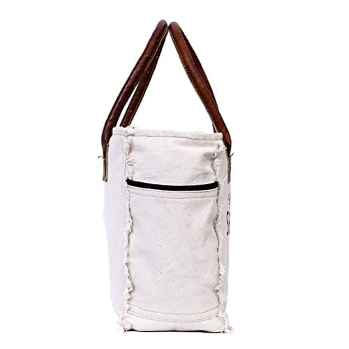 CLA Bags Sel De Mer Upcycled Canvas & Cowhide Tote Bag