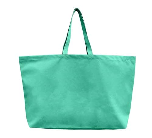 Large Canvas Tote Bag - Extra Big Shopping & Beach Reusable 28"x8"x16"