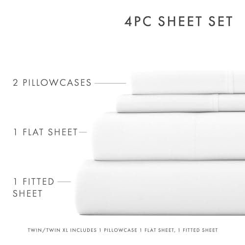 4-Piece Linen Market Sheet Set: Ultra Soft Microfiber Bedding