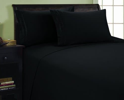 Elegant 1500 Thread Count Microfiber Twin Sheet Set, Deep Pocket Up to 16", Purple