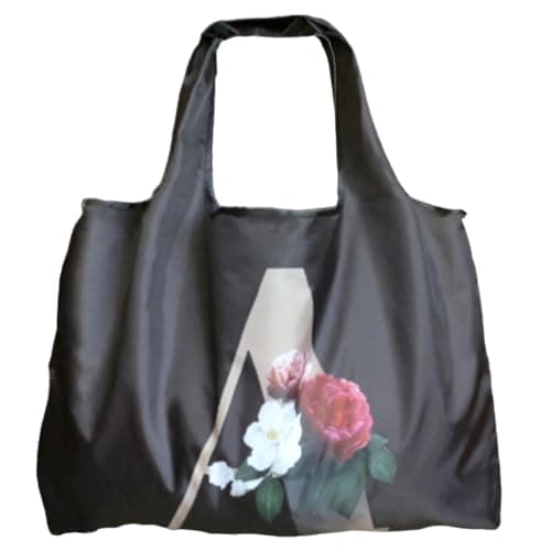 Foldable Reusable Grocery Bags with Long Handles and Fold-Up Pouch