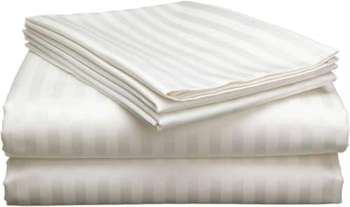 100% Egyptian Cotton 16inch Deep Pocket Queen Sheet Set, White