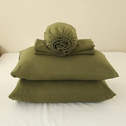 Simple&Opulence Belgian Linen Sheet Set - 4 Pieces (King Size, Linen/Beige)