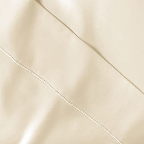 Lane Linen Queen Ivory Pillow Cases 100% Egyptian Cotton 1000 TPI Sateen