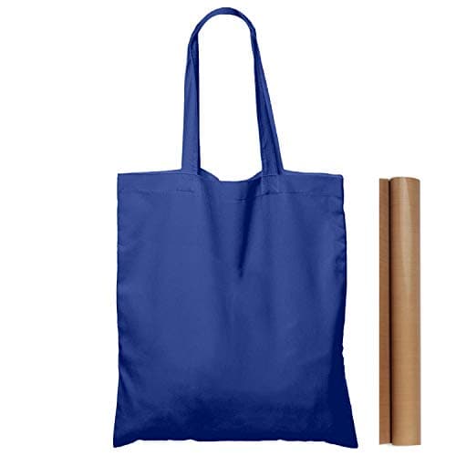 5-Pack 15x16" Natural Cotton Tote Bags, Lightweight & Bulk PTFE Sheet Included