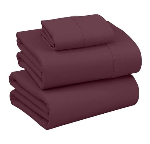 Full Size Brushed Microfiber Sheets Set with Deep Pockets - Pink Memories
