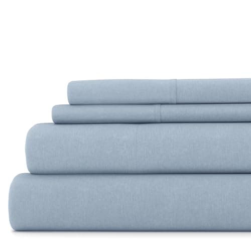 Ultra-Soft & Cooling Light Blue Flower Full Bedding Sheets for Full Size Bed - Sleep Better Than Ever with Linen Market Deep Pocket Sheets OEKO-TEX Certified