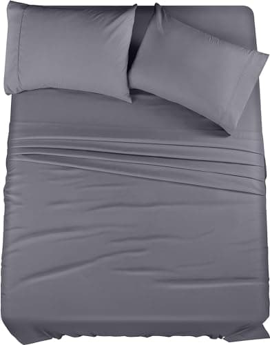 Utopia Bedding Queen Size Brushed Microfiber Sheets - Grey