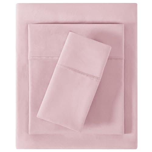 Vintage Flower Printed Full Size Bed Sheet Set with 15 Deep Pocket - 4 Piece Microfiber Patterned Sheet Set