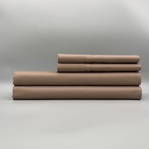 Egyptian 300TC 100% Organic Cotton Sateen Sheets, Stucco Queen