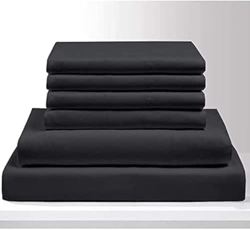 Extra Deep Pockets Full Size 6 Piece Egyptian Cotton White Bed Sheets