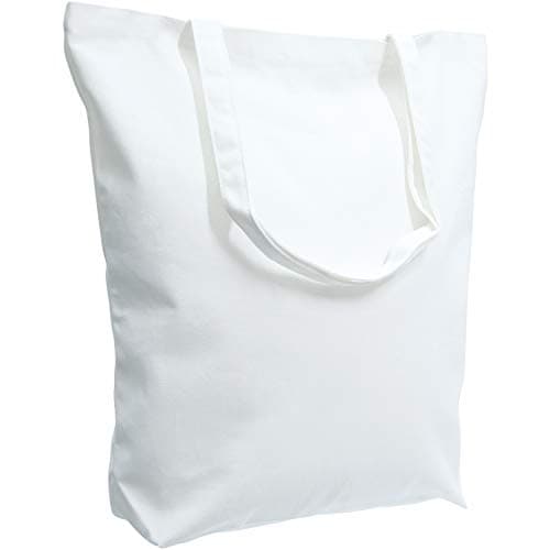 TOPDesign 6 Pack Super Strong Large 17.5"x16.5"x5" Cotton Canvas Tote Bags