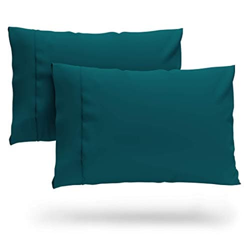 Ultra Soft Cooling Bamboo Pillowcases Set - King Size, Dark Teal