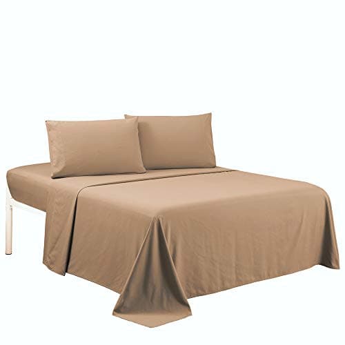 Sfoothome Black Luxury 4-Piece Bed Sheet Set - Full Size, Extra Deep Pocket