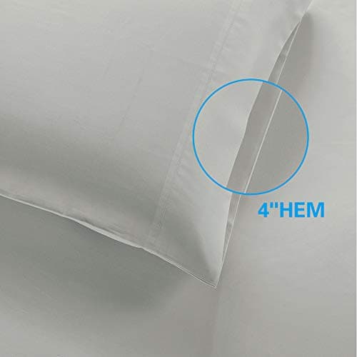 100% Supima Cotton 600 Thread Count Queen Pillowcase Set of 2, Luxury Hotel Pillow Cases