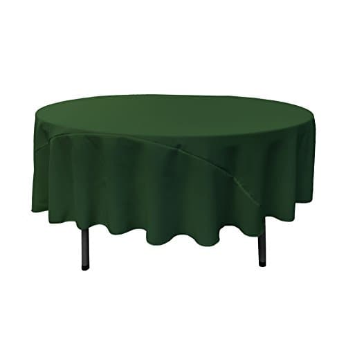 LA Linen Washable Emerald Green 108"Round Tablecloth