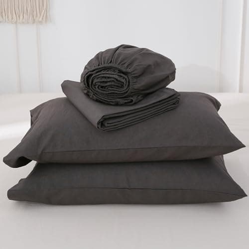 Simple&Opulence Belgian Linen Sheet Set - 4 Pieces (King Size, Linen/Beige)