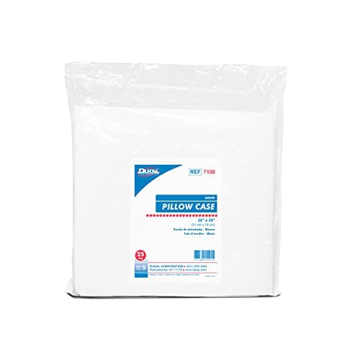 Dukal Fluid Resistant Pillow Case, White (Pack of 100)