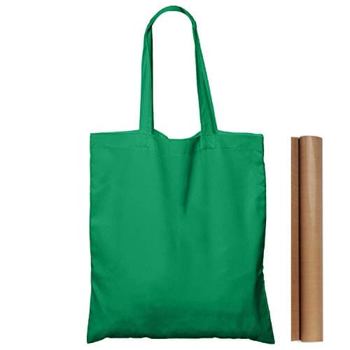 5-Pack 15x16" Natural Cotton Tote Bags, Lightweight & Bulk PTFE Sheet Included