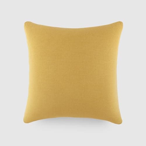 Linen Market Mustard Framed Stripe Cotton Decor Throw Pillow