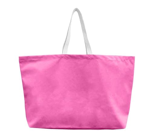 Large Canvas Tote Bag - Extra Big Shopping & Beach Reusable 28"x8"x16"