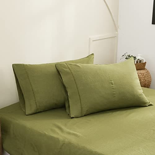 Simple & Opulence French Linen Queen Size Washed Pillowcases - Set of 2 (20''x30'')