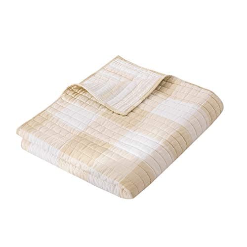 Buffalo Check Quilted Throw - Reversible Pattern