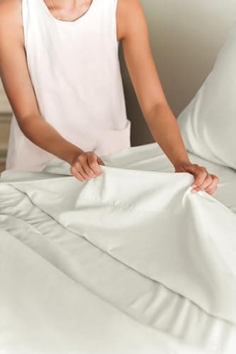 Hotel Luxury King Size Ivory Bed Sheet Set