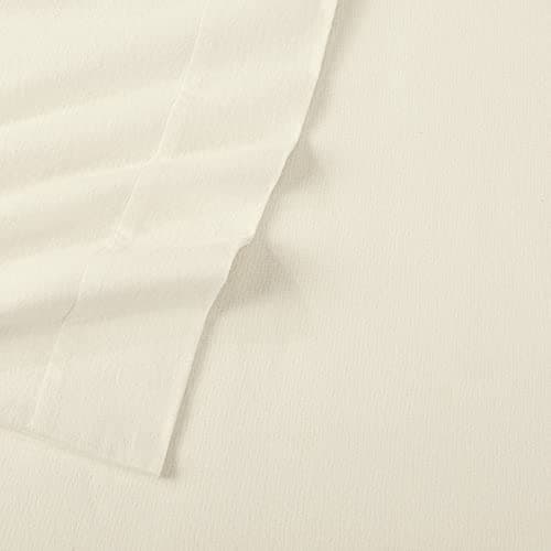 Chalet Collection 100% Cotton Full Flannel Sheet Set - Double Brushed, Deep Pocket, White