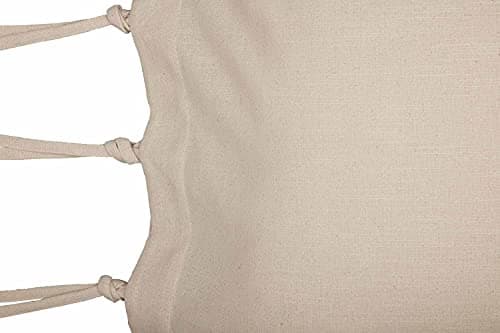 Natural King Pillow Case/Shams Set, Beige Cream, Farmhouse Bedding with Ties - Set of 2