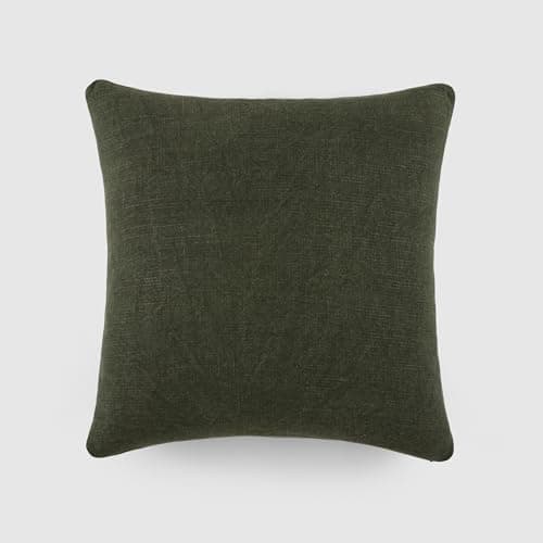 Linen Market Mustard Framed Stripe Cotton Decor Throw Pillow