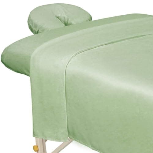 ForPro Professional Premium Microfiber Massage Sheet Set, Sage