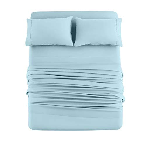 Mohap 1800 Thread Count Double Brushed Microfiber Bed Sheet Set - Full Gray