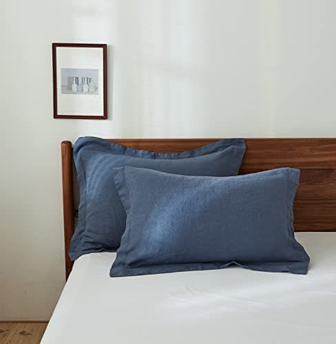 Simple & Opulence French Linen Queen Size Washed Pillowcases - Set of 2 (20''x30'')