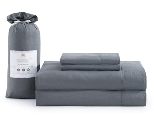 Charcoal King Split Sheets for Adjustable Bed