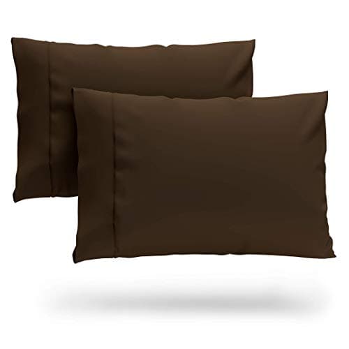 Cosy House Collection Bamboo Derived Rayon Pillowcase Set - Ultra Soft, Cooling Standard/Queen (Chocolate)