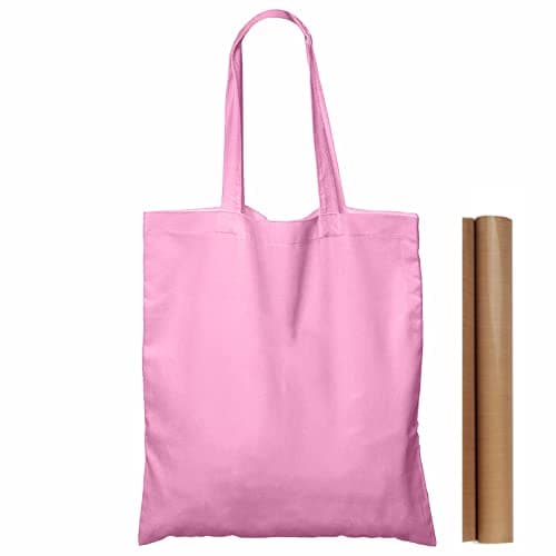 5-Pack 15x16" Natural Cotton Tote Bags, Lightweight & Bulk PTFE Sheet Included