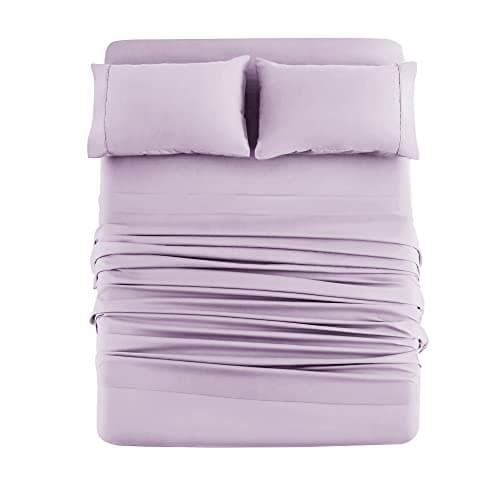 Mohap 1800 Thread Count Double Brushed Microfiber Bed Sheet Set - Full Gray