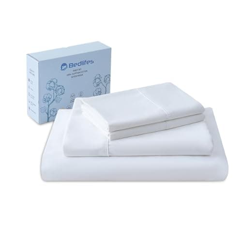 BedListes Floral 100% Egyptian Cotton Cooling Sheets - 800 Thread Count Queen (16 Deep Pocket)