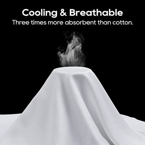 Breathable Bamboo Pillowcases Set of 2, Skin-Friendly King Size Cooling Pillow Covers