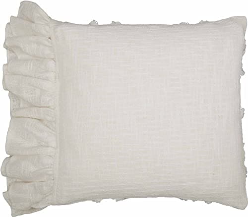 Piper Classics Harmony Off-White Diamond Chenille Throw Cover