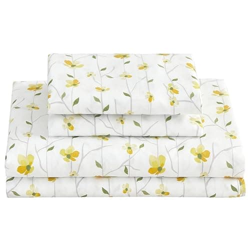 Purple Paisley Butterfly Floral Bed Sheets Set