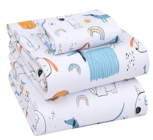 RUVANTI Queen Deep Pocket 4PC Cotton Percale Bed Linen Set