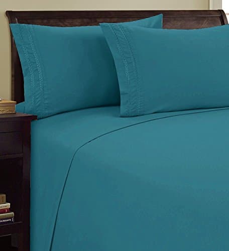 Elegant 1500 Thread Count Microfiber Twin Sheet Set, Deep Pocket Up to 16", Purple